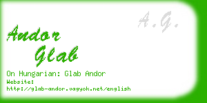 andor glab business card